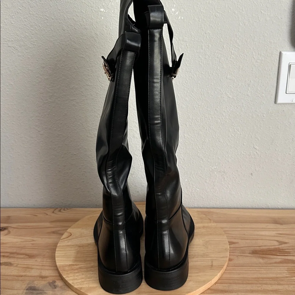 Torgeis Womens Antonella Block Heel Riding Boots